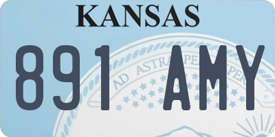 KS license plate 891AMY