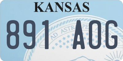 KS license plate 891AOG