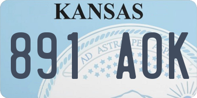 KS license plate 891AOK