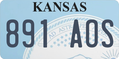 KS license plate 891AOS