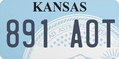 KS license plate 891AOT