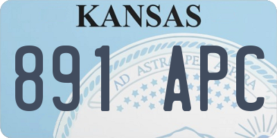 KS license plate 891APC