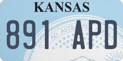 KS license plate 891APD