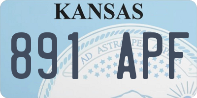 KS license plate 891APF