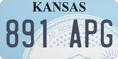 KS license plate 891APG