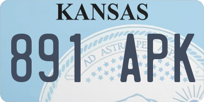 KS license plate 891APK