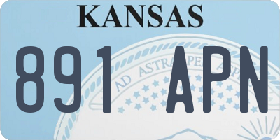 KS license plate 891APN