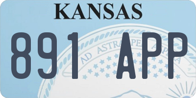 KS license plate 891APP