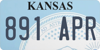 KS license plate 891APR