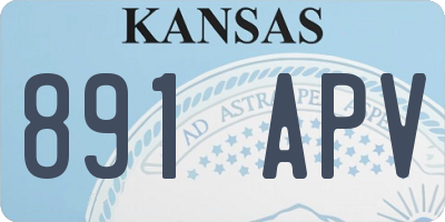 KS license plate 891APV