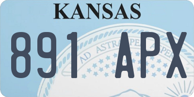 KS license plate 891APX