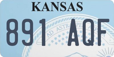 KS license plate 891AQF