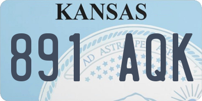 KS license plate 891AQK