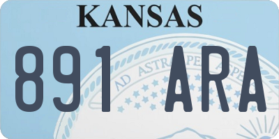 KS license plate 891ARA