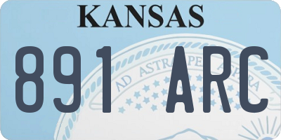 KS license plate 891ARC