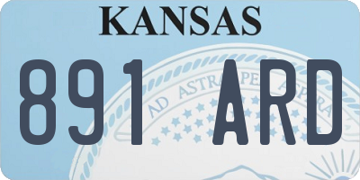 KS license plate 891ARD