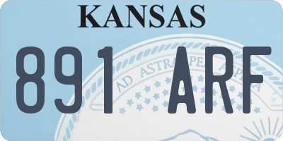 KS license plate 891ARF