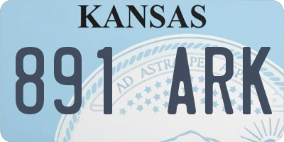 KS license plate 891ARK