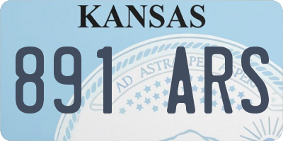KS license plate 891ARS