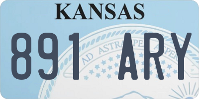 KS license plate 891ARY