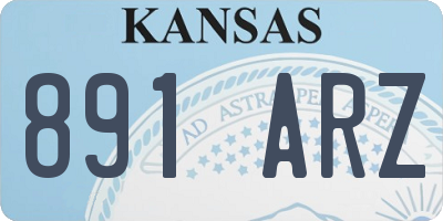 KS license plate 891ARZ