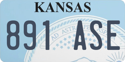 KS license plate 891ASE