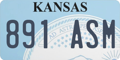 KS license plate 891ASM