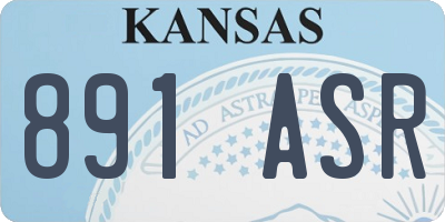 KS license plate 891ASR