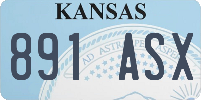 KS license plate 891ASX