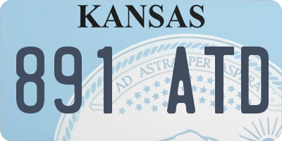 KS license plate 891ATD