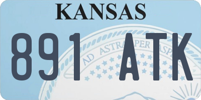 KS license plate 891ATK