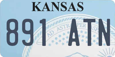KS license plate 891ATN