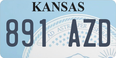 KS license plate 891AZD