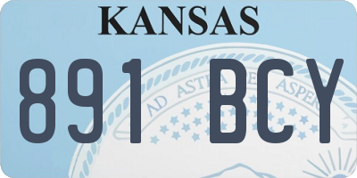 KS license plate 891BCY