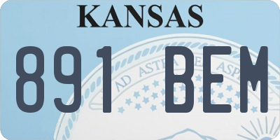 KS license plate 891BEM