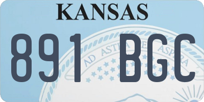 KS license plate 891BGC