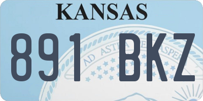 KS license plate 891BKZ