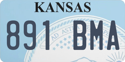 KS license plate 891BMA