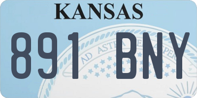 KS license plate 891BNY