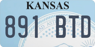 KS license plate 891BTD