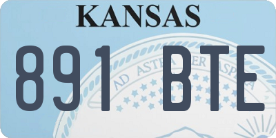 KS license plate 891BTE