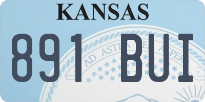 KS license plate 891BUI