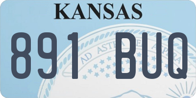 KS license plate 891BUQ