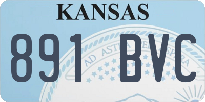 KS license plate 891BVC