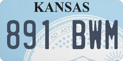 KS license plate 891BWM