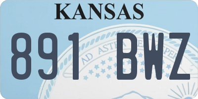 KS license plate 891BWZ