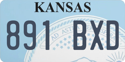 KS license plate 891BXD