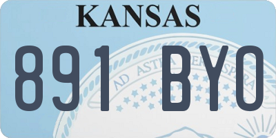 KS license plate 891BYO
