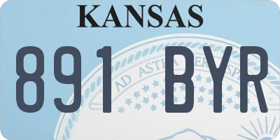 KS license plate 891BYR