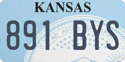 KS license plate 891BYS
